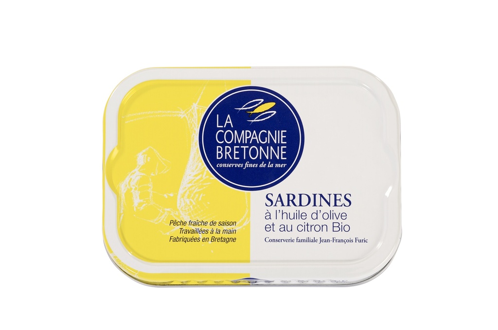Sardines à l'huile d'olive vierge extra et citron bio
