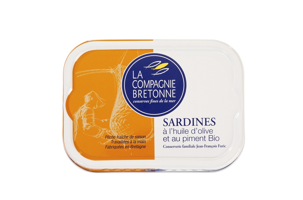Sardines à l'huile d'olive vierge extra et piment bio